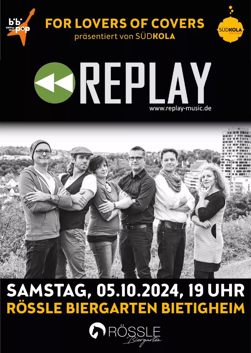 Plakat For Lovers of Covers mit Replay, 05.10.2024