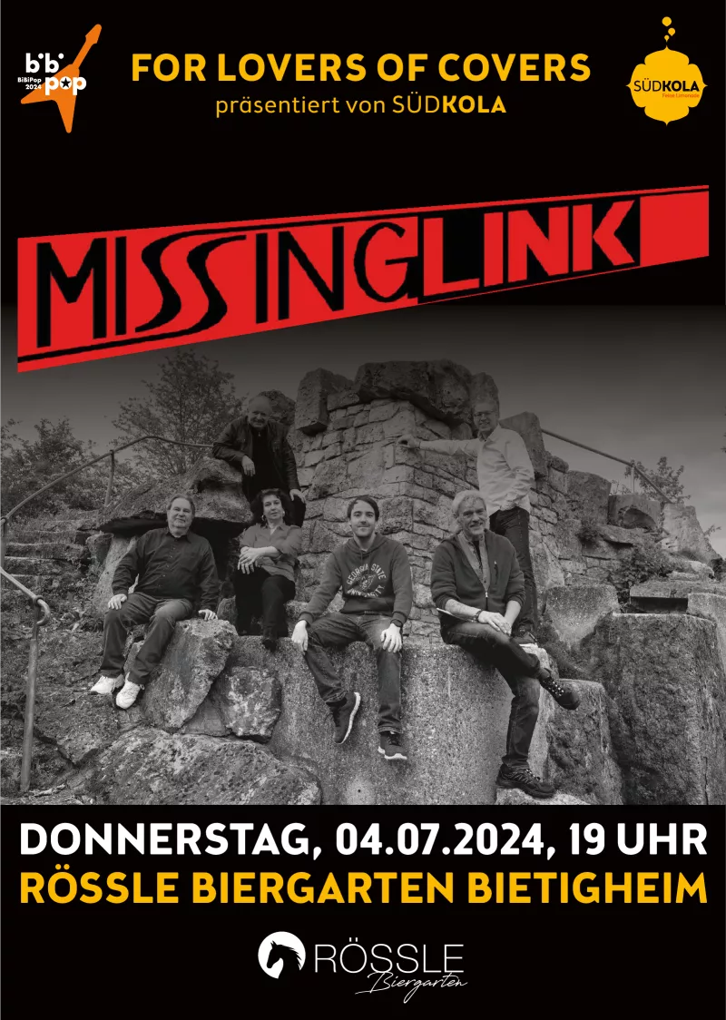 Plakat For Lovers of Covers mit Missing Link, 04.07.2024