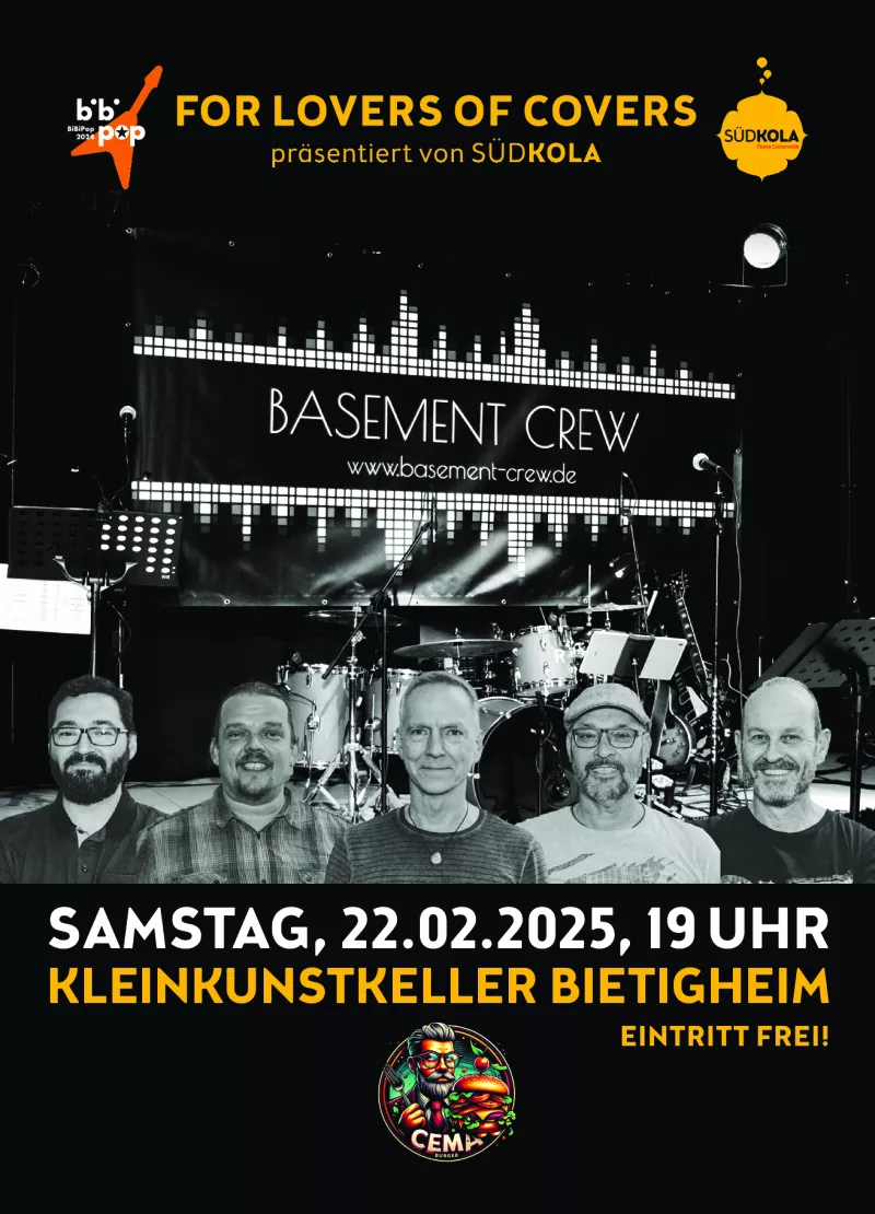 Plakat For Lovers of Covers mit Basement Crew, 22.02.2025