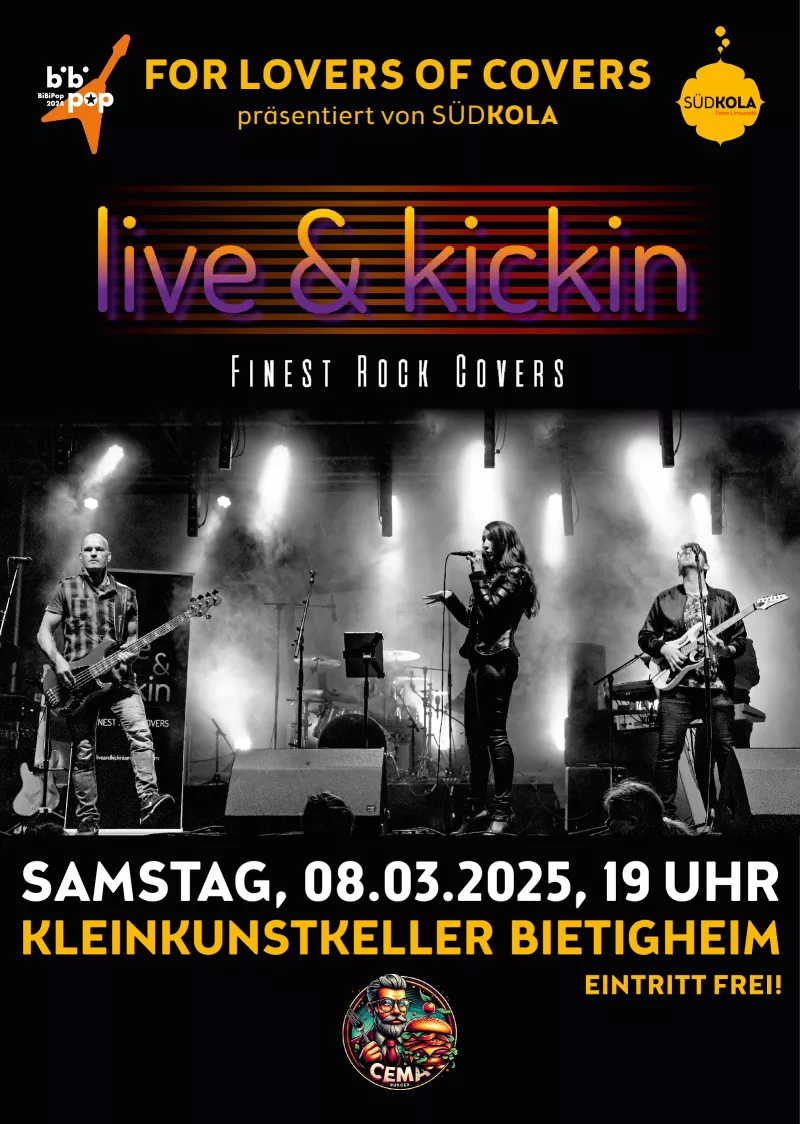 Plakat For Lovers of Covers mit Live and Kickin, 08.03.2025