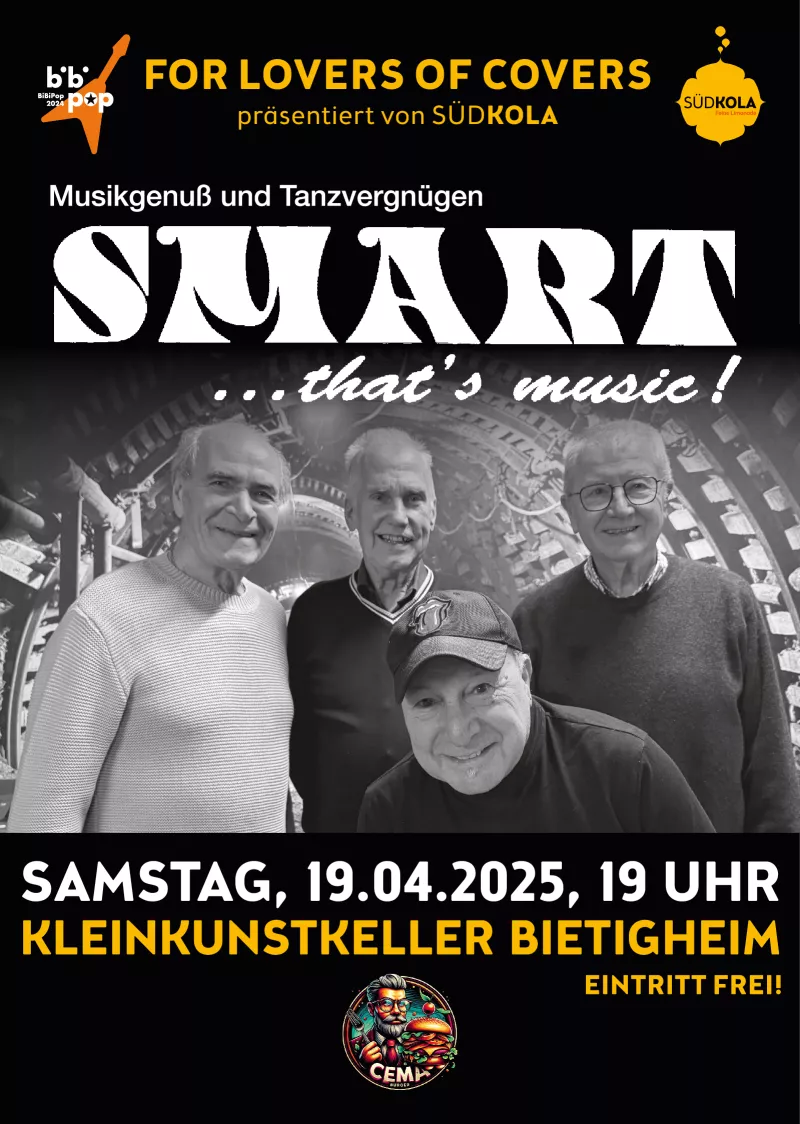 Plakat For Lovers of Covers mit Smart, 19.04.2025