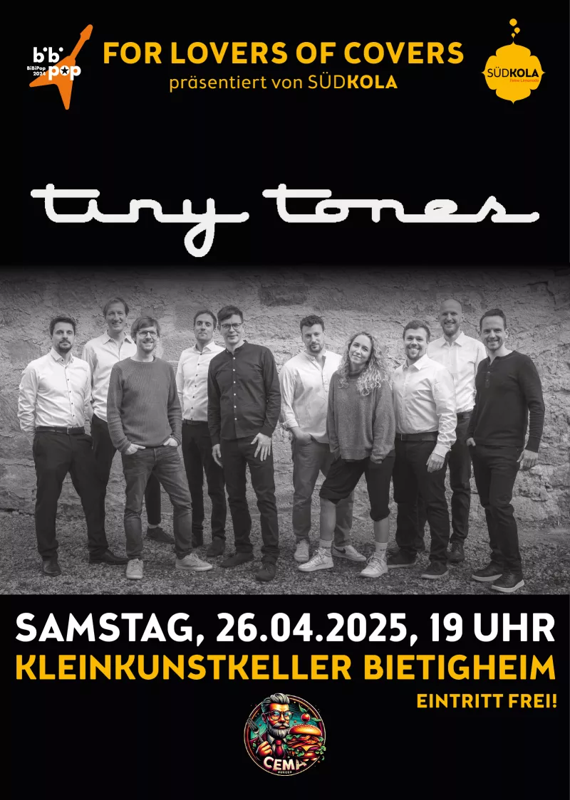 Plakat For Lovers of Covers mit Tiny Tones, 26.04.2025