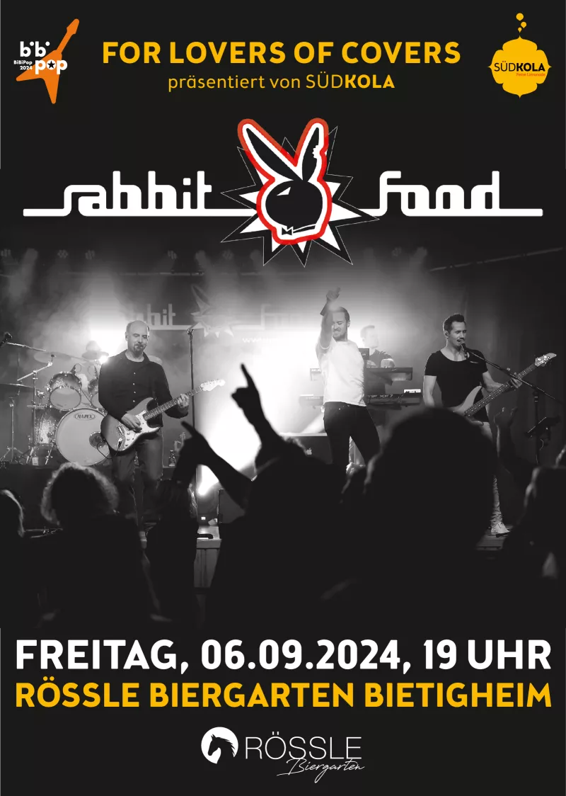 Plakat For Lovers of Covers mit Rabbit-Food, 06.09.2024